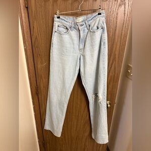 Abercrombie & Fitch Light Wash The Baggy Low Rise